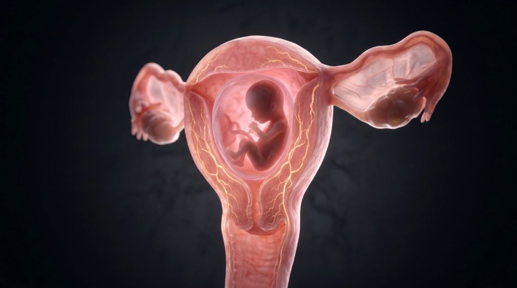 Embryo inside the uterus Embryo inside the uterus